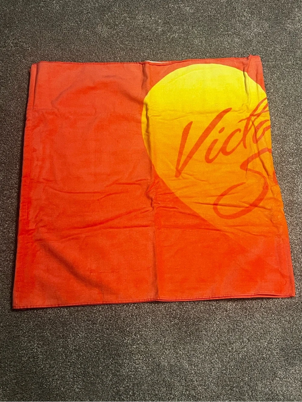 NWT Victoria's Secret Coral Orange and Yellow Beach Towel